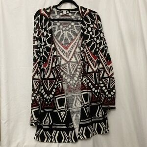 Chico's Multicolor Aztec Style Print Long Sleeve Open Front Cardigan - SZ 2 (L)
